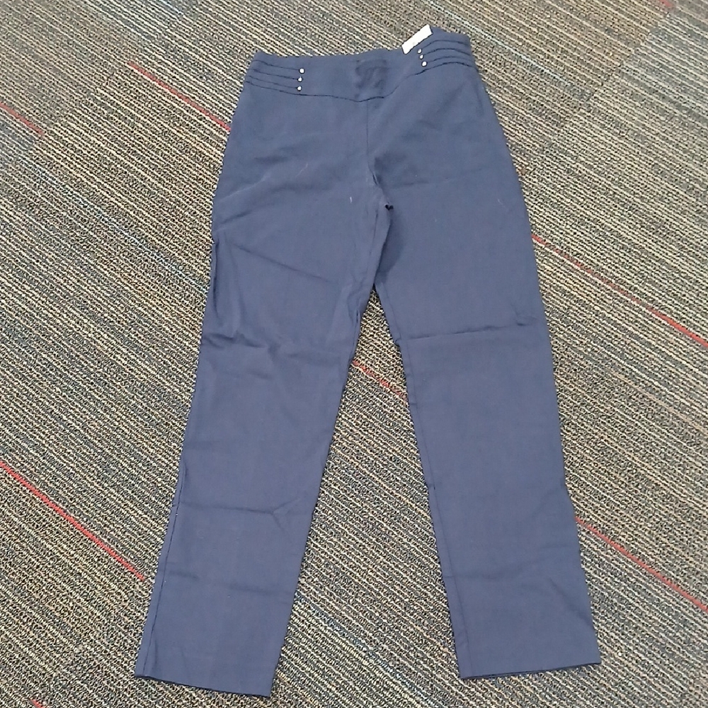 NWT JM Collection Pull-On Rivet Pants Intrepid Blue Size Small